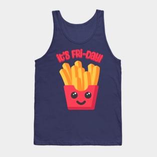 Its Fri-day! Cute French Fry Cartoon Tank Top